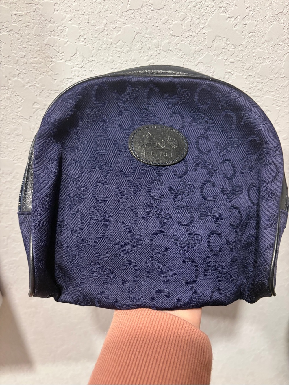 Celine Navy Monogram Toiletry Pouch